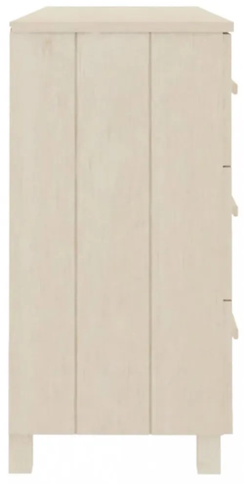 HAMAR mézbarna tömör fenyőfa tálalószekrény 113 x 40 x 80 cm