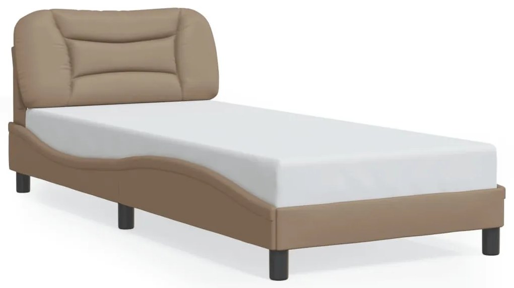 cappuccino színű ágykeret LED-ekkel matrac nélkül Hvar 90 x 200 cm