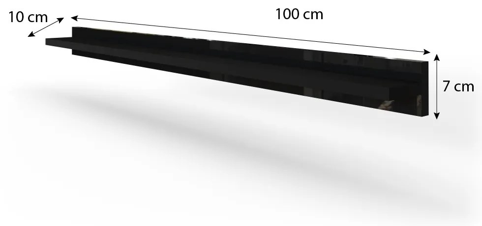 Salas E7 Basic polc Fekete N