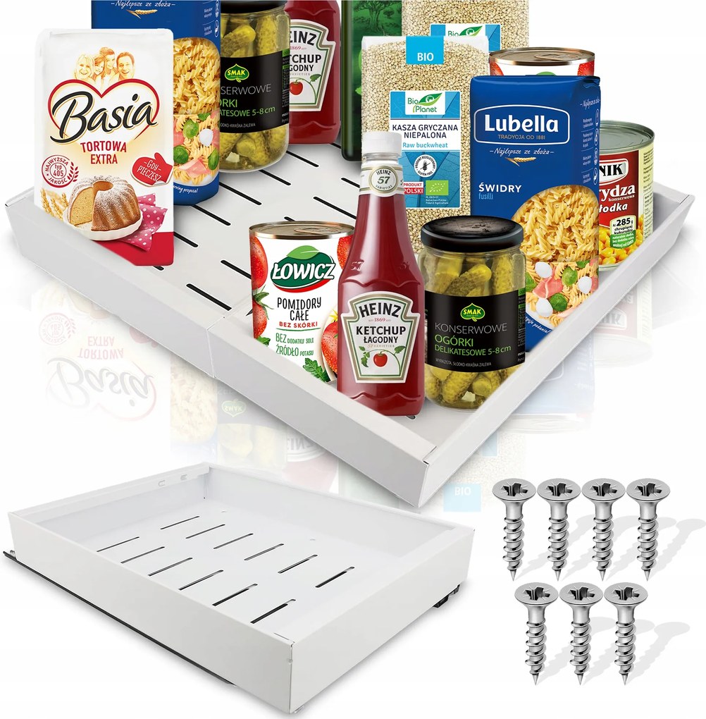 Állítható Fiók Teleszkópos kihúzható polc Konyhaszekrény betét