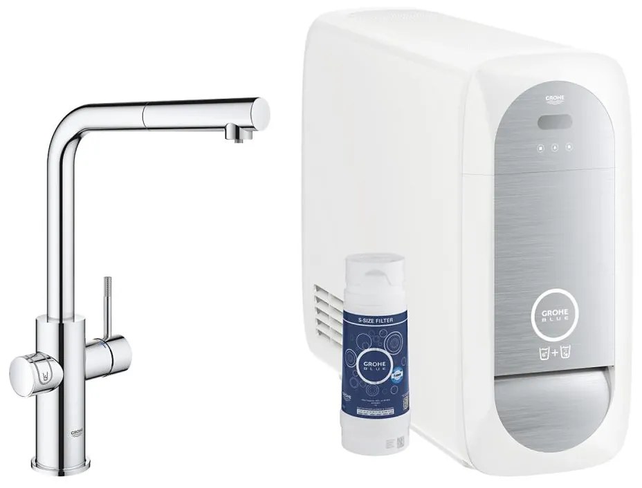 GROHE 31927001 - BLUE HOME mosogató csaptelep, fekete