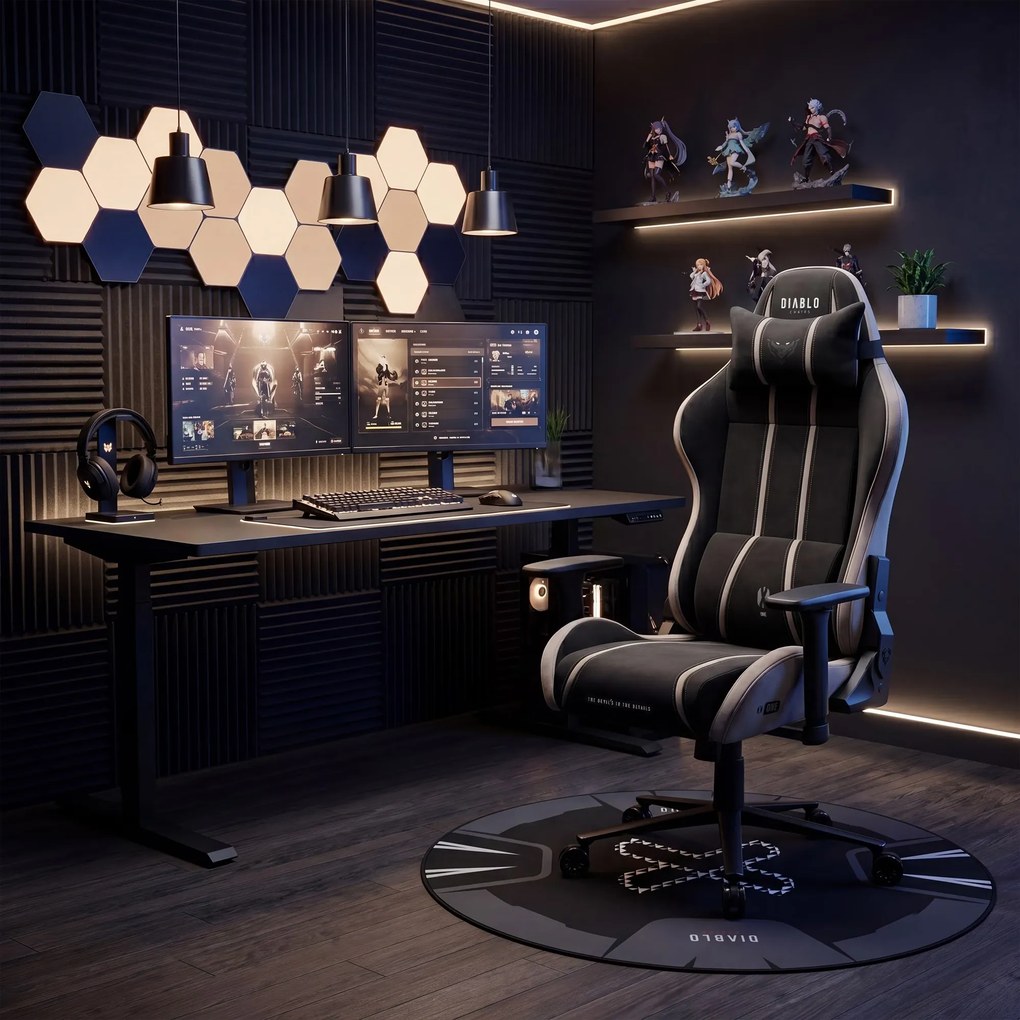 Szövet gamer szék fekete-bézs Diablo X-One 2.0 Camel Black King