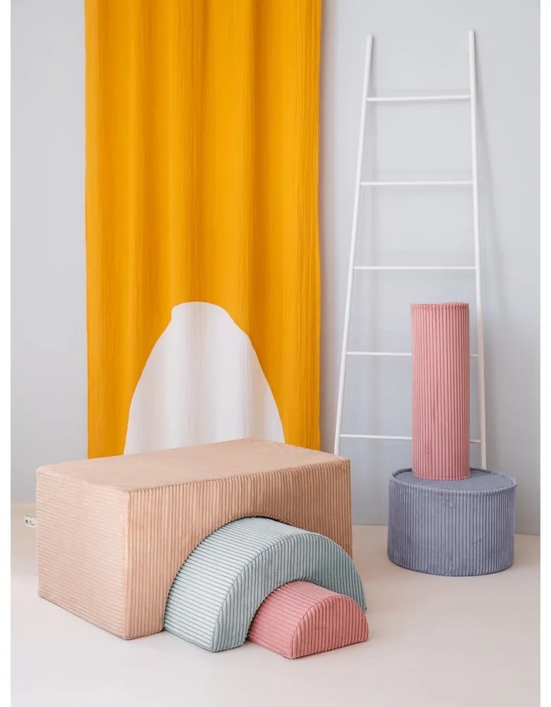 Világosbarna kordbársony habszivacs játszótér 3 db-os magasság 37 cm 75x49 cm Rainbow Montessori – Wigiwama