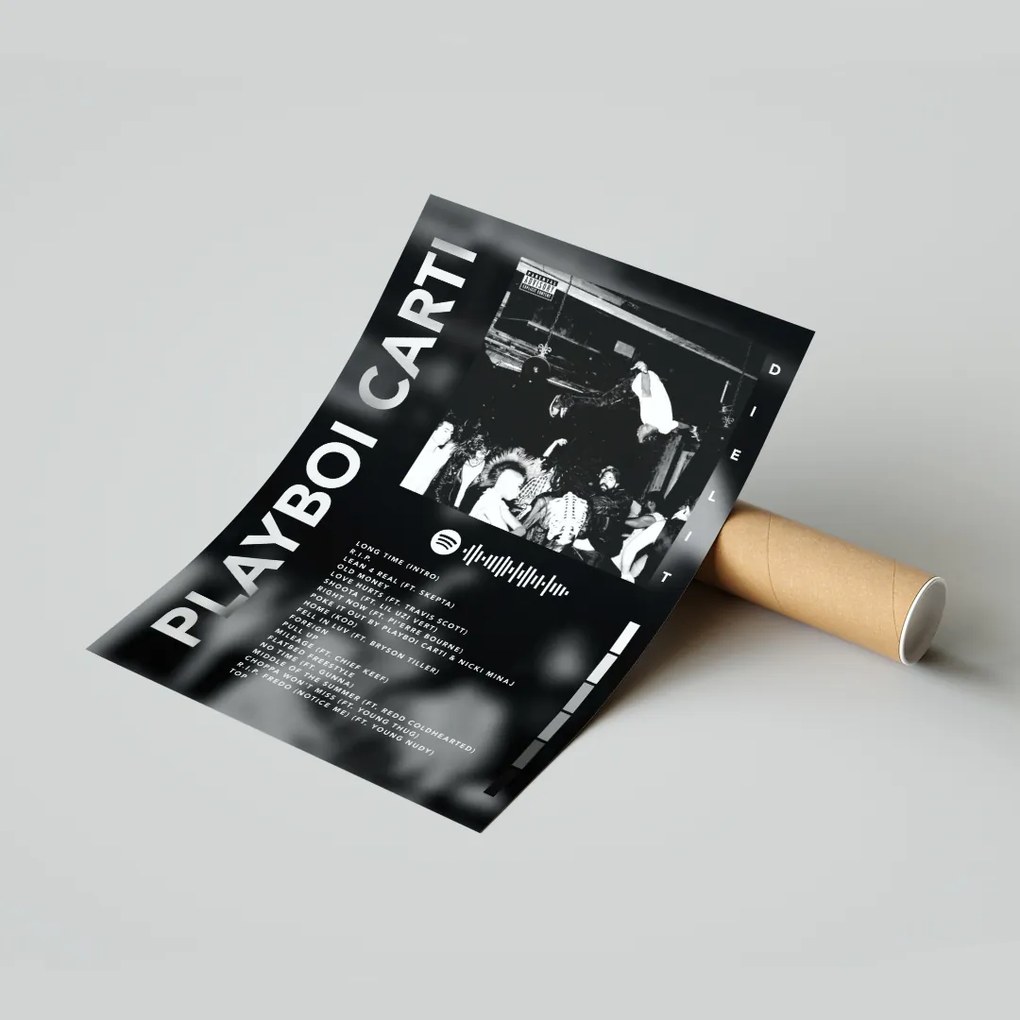 Poszter Album Playboi Carti Die Lit 50x70 cm Ajándék ötlet