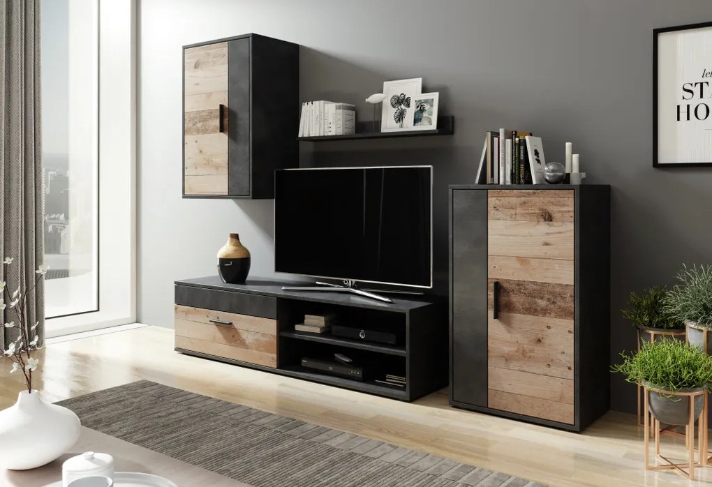 Set de mobilier living BERNO, culoare Matera / Old Style deschis