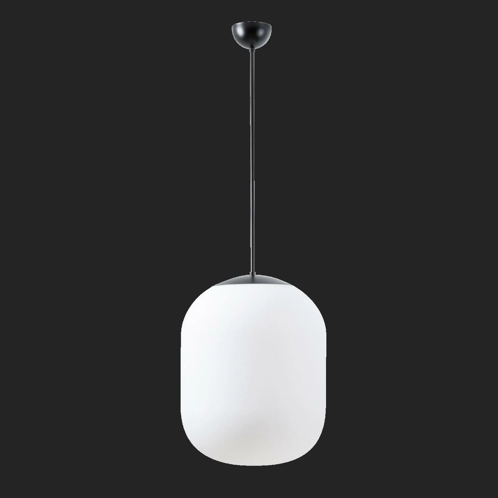 Osmont 58131 Tania P2 függesztett üveg lámpa fekete fehér IP40 150W E27