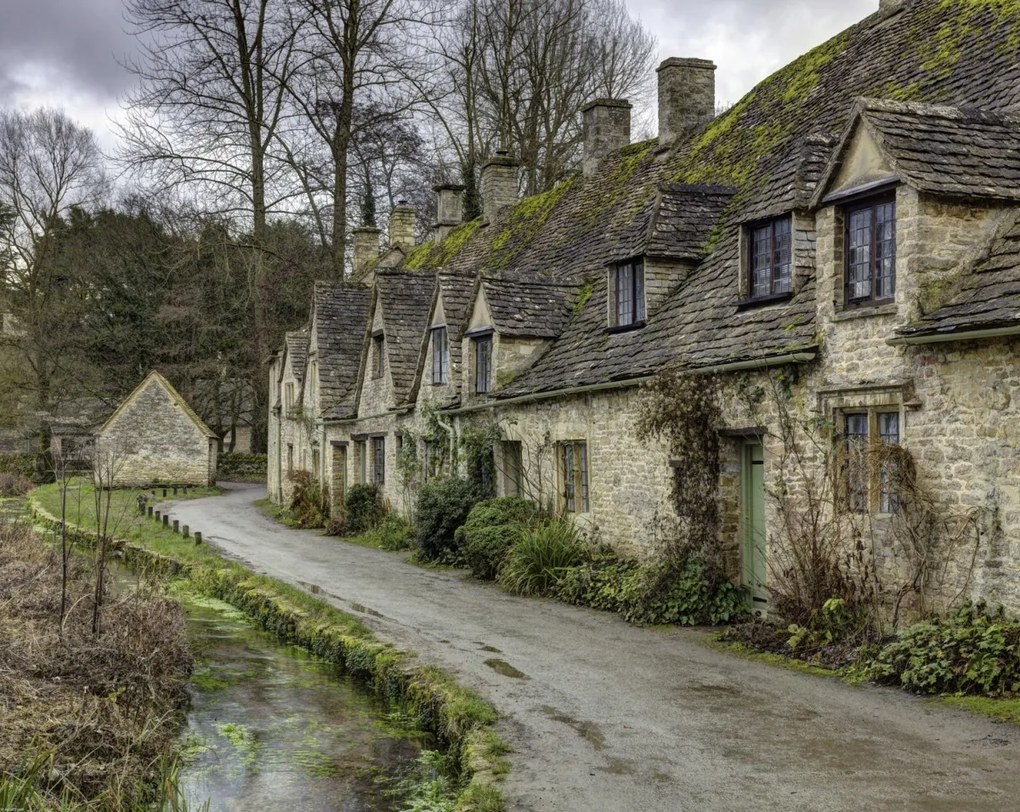 Poszter 76x60,5cm Régi házikó Biburyben, Assaf Frank