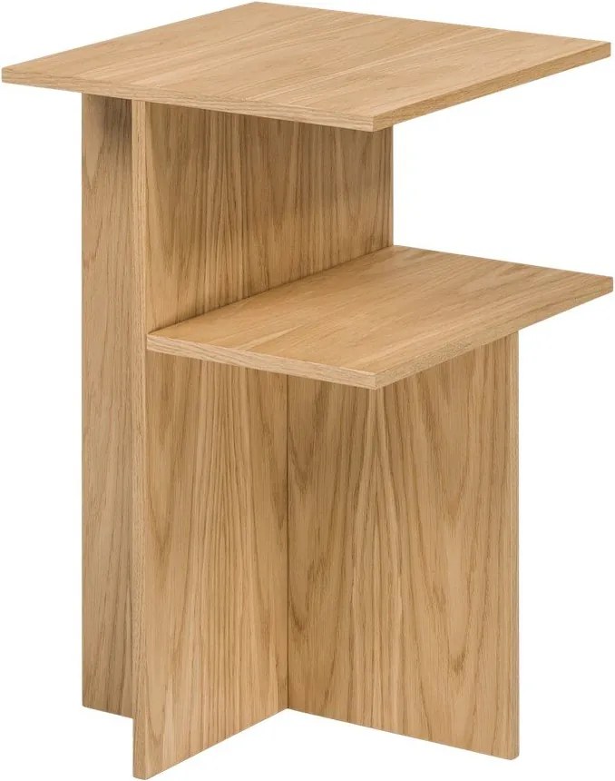 Natúr színű éjjeliszekrény tölgyfa dekorral Atik – noo.ma