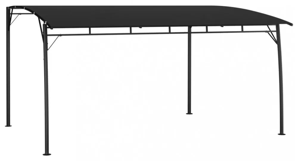 antracitszürke kerti napellenző 4 x 3 x 2,55 m