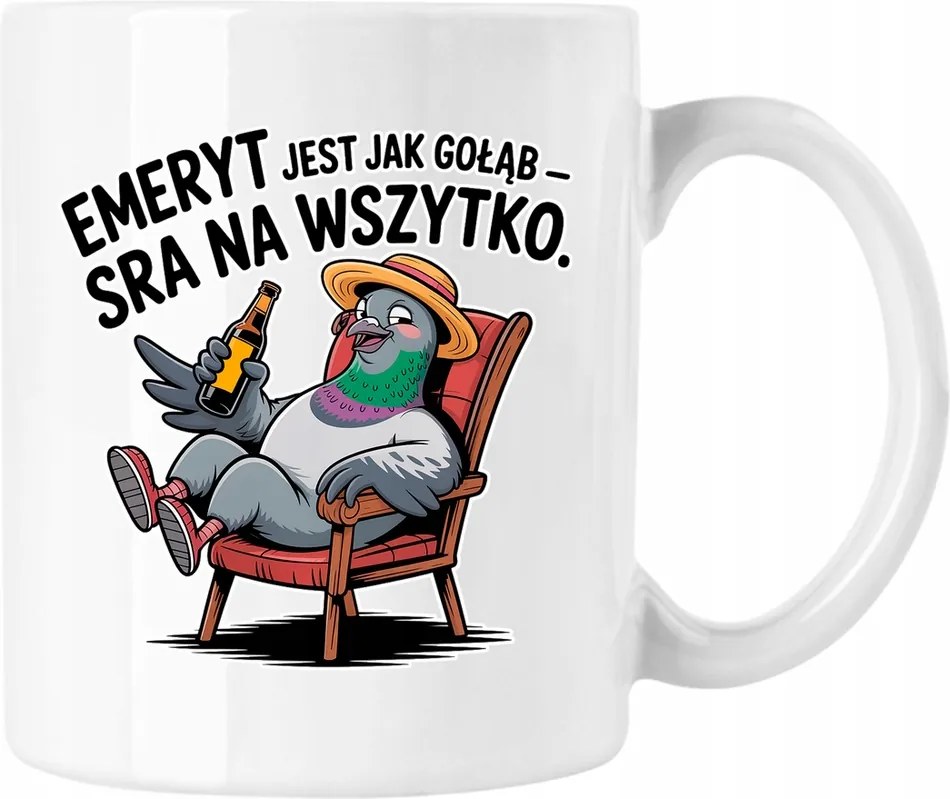 Nyugdíjas bögre nyugdíjas galamb 1 fehér 330ml