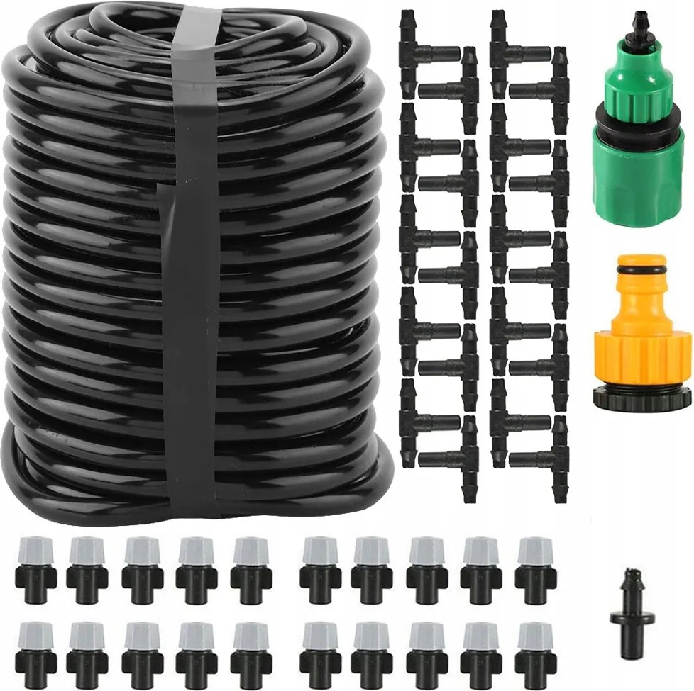 Vízfüggöny Köd Esőztető 30m Kert Klíma Öntöző Szett