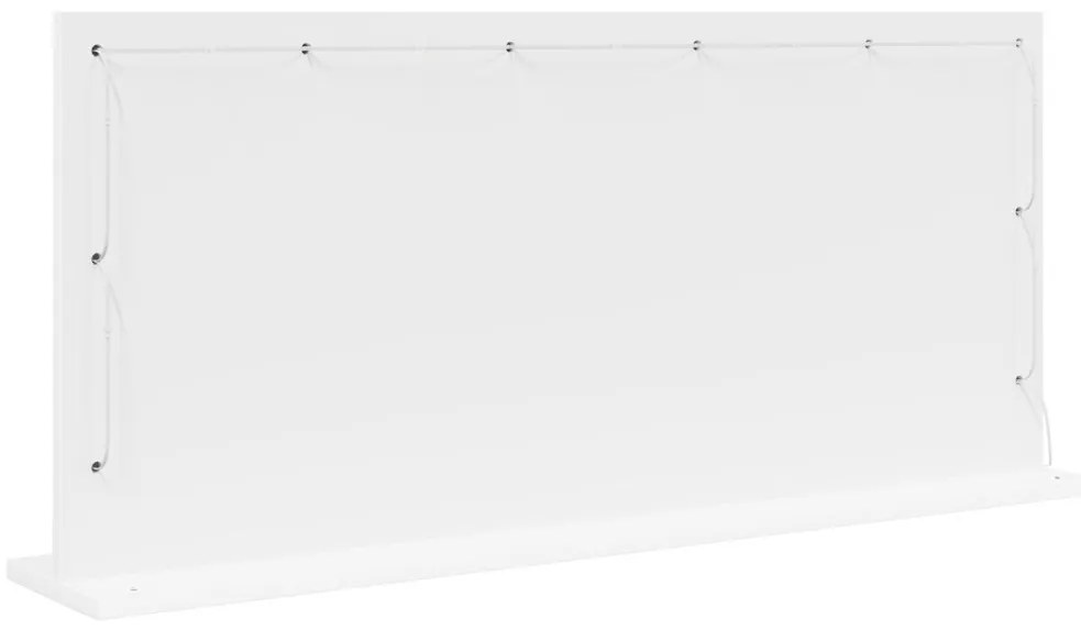 LED világítással ellátott tükör Fehér 100x45x18 cm