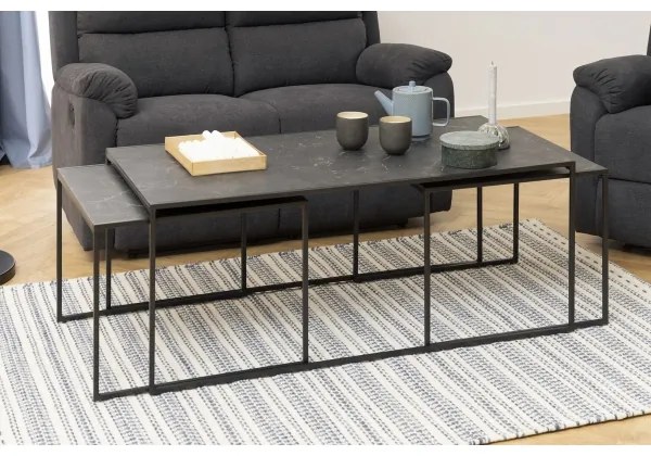 ALMA 3 részes antracit dohányzóasztal szett