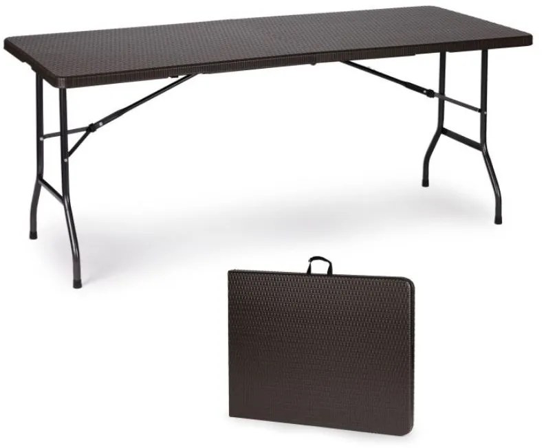 Összecsukható catering asztal 180cm Brown Rattan
