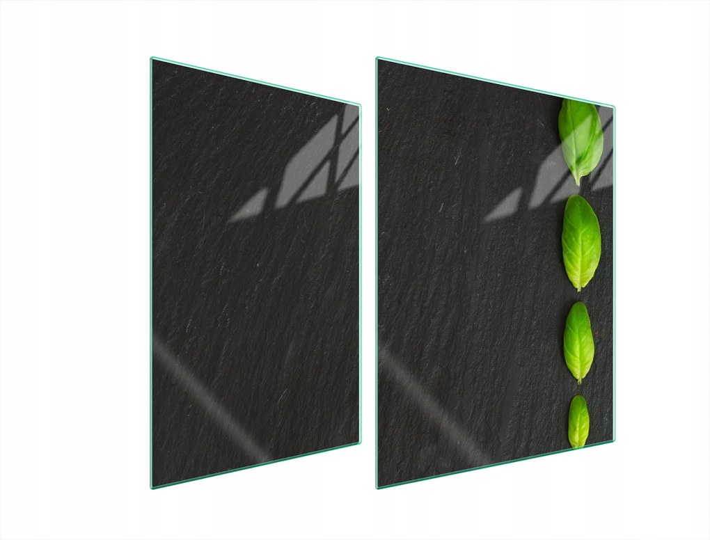 Üveg Tűzhelyvédő Főzőlap 70x52 Bazsalikom Edzett Üveg