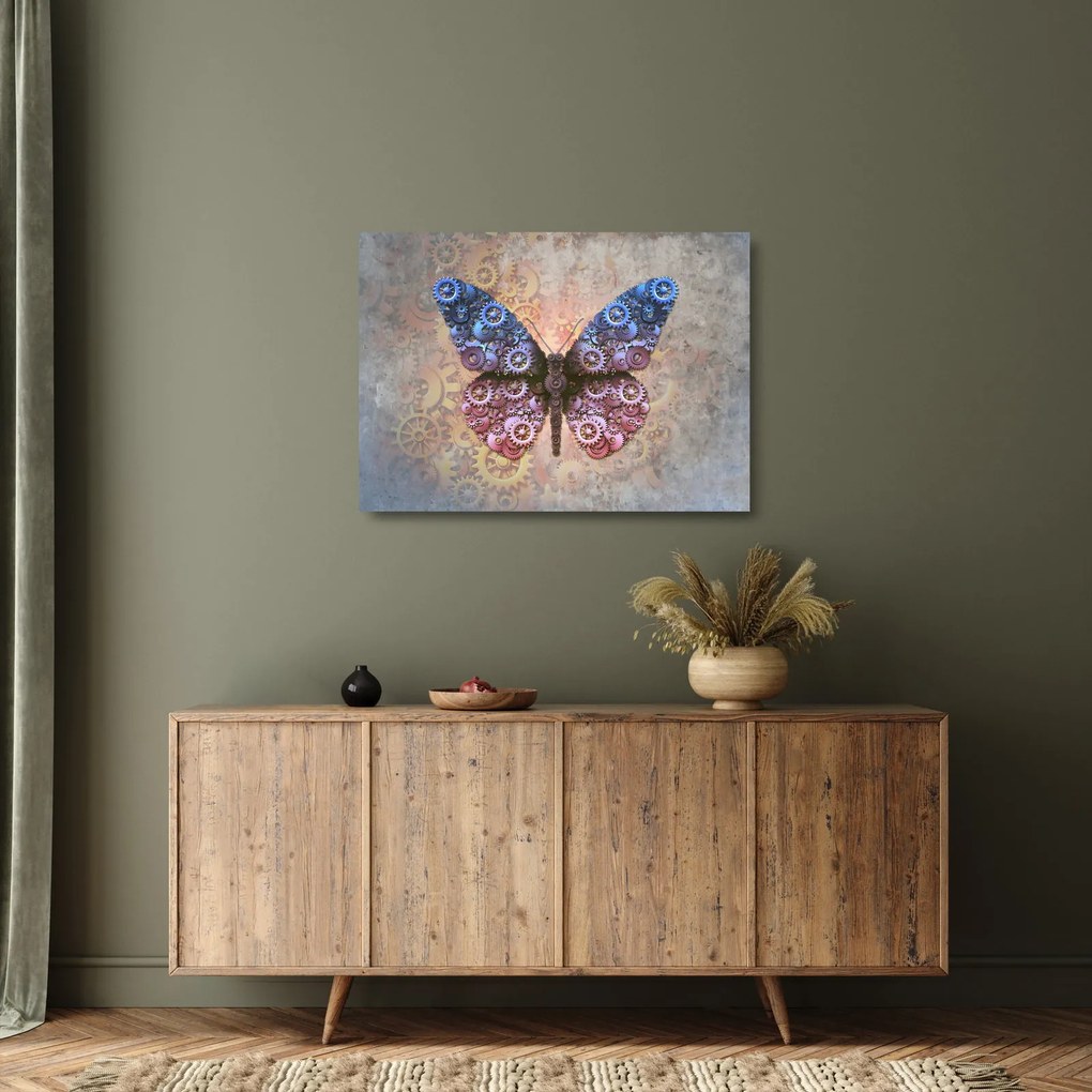 Kép - Steampunk pillangó (üvegen) (70x50 cm)