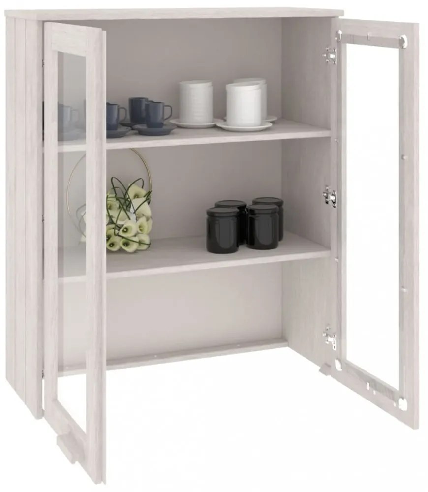HAMAR fehér tömör fenyőfa felső szekrény 85 x 35 x 100 cm