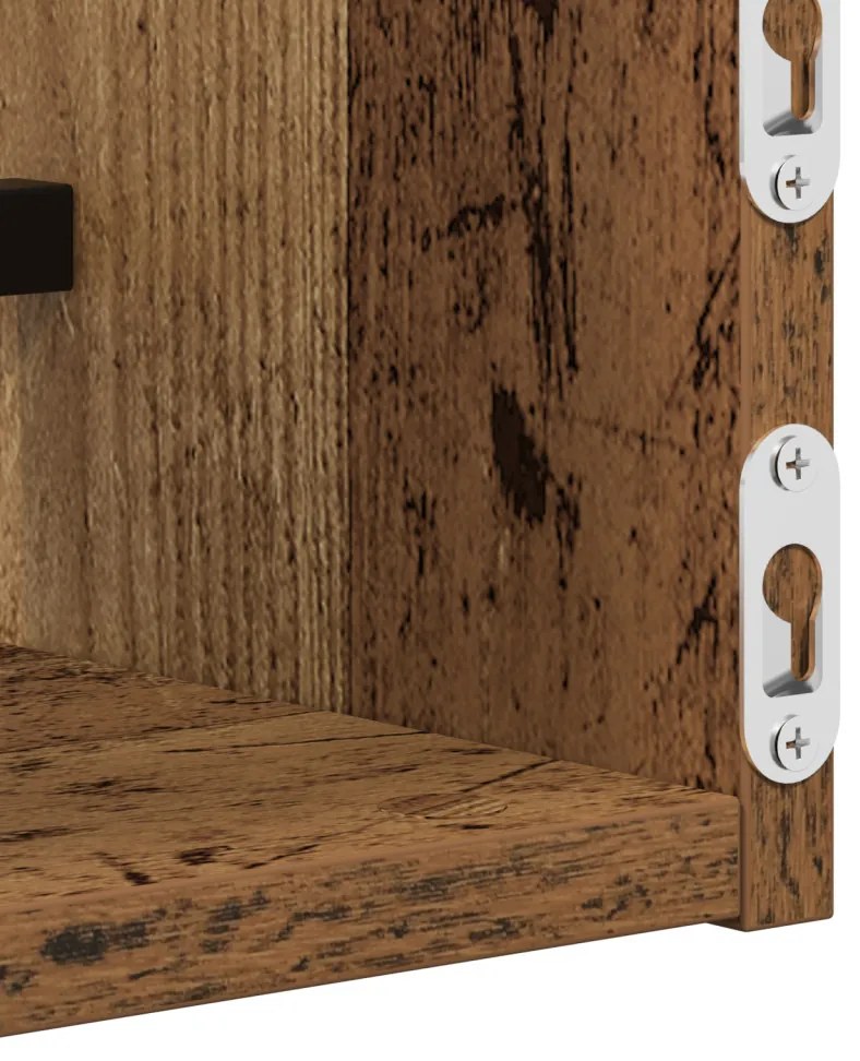 Falipolcok 2 db Régi fa 60x16x14 cm Műgyanta