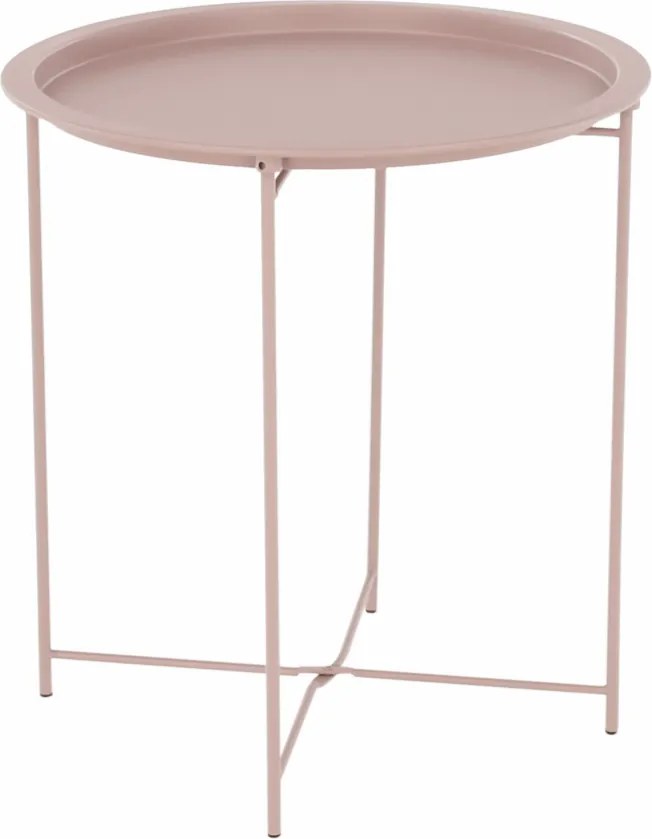 Kisasztal levehető tálcával, nude rózsaszín, RENDER