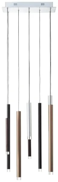 Brilliant - LED kábeles dimmelhető függeszték CEMBALO LED/32W/230V króm/fekete/barna