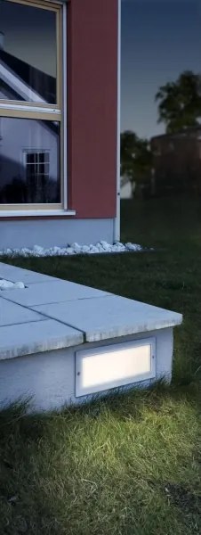 EGLO 88008 - ZIMBA kültéri beépíthető lámpatest 1xE27/60W ezüst/fehér IP44