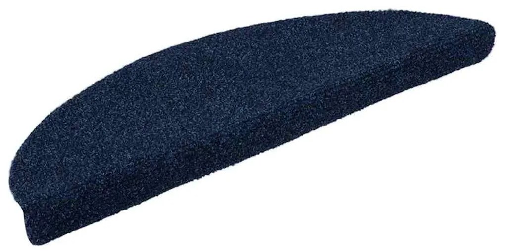 20 db öntapadós lépcsőszőnyeg, 56 x 17 x 3 cm, sötétkék, félkör alakú