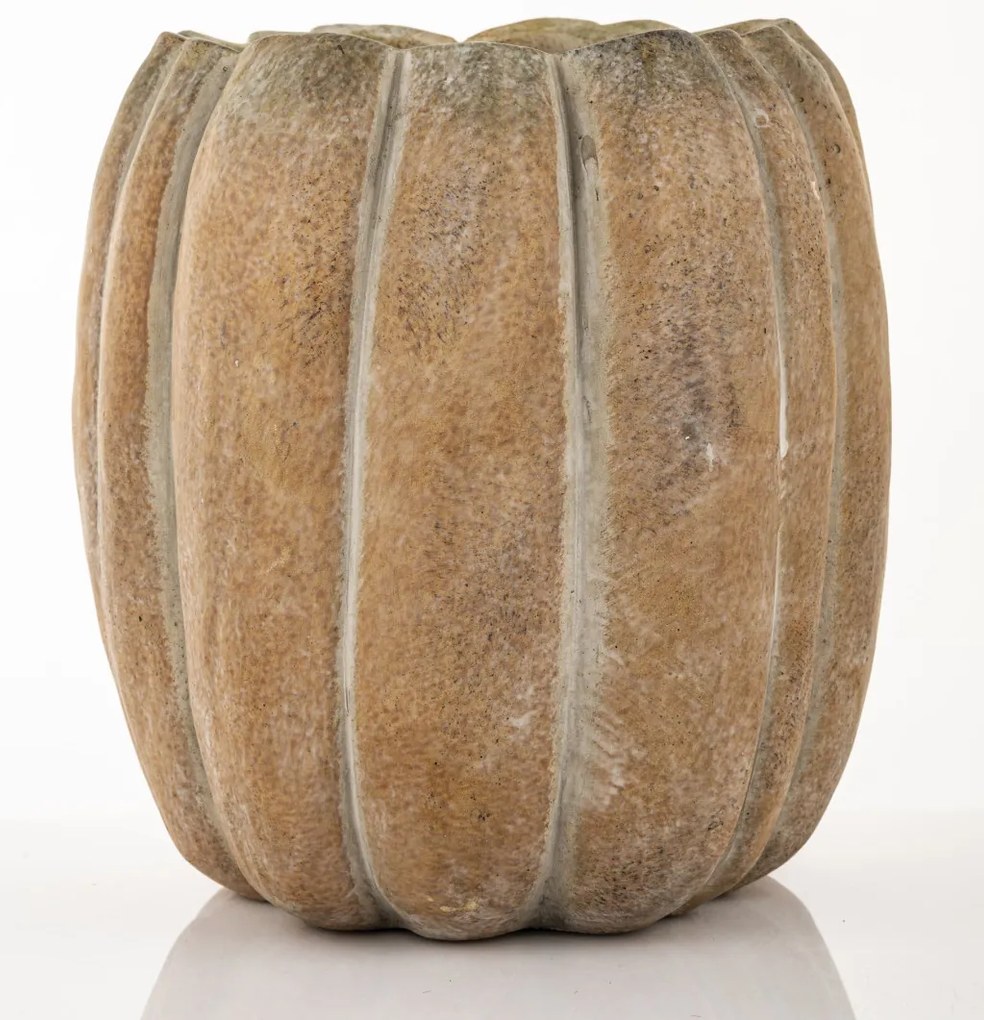 Cement Barna virágtartó kaspó, Szürke 21,5x20x20cm