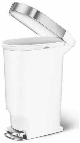 Simplehuman keskeny pedálos szemetes 40 l, fehér