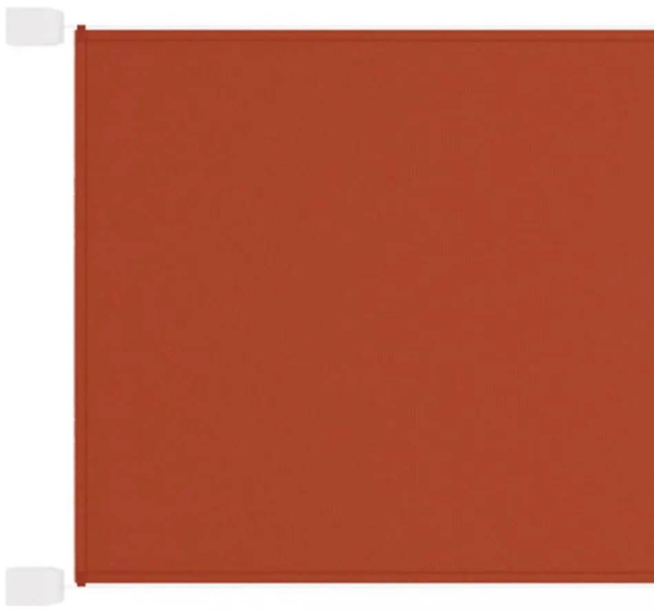 terrakotta oxford-szövet függőleges napellenző 140 x 600 cm