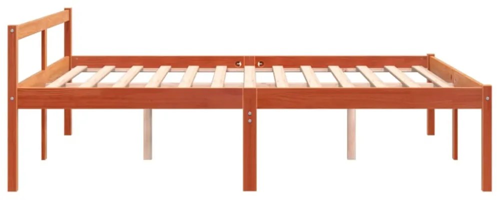 viaszbarna tömör fenyőfa időseknek való ágy 150 x 200 cm