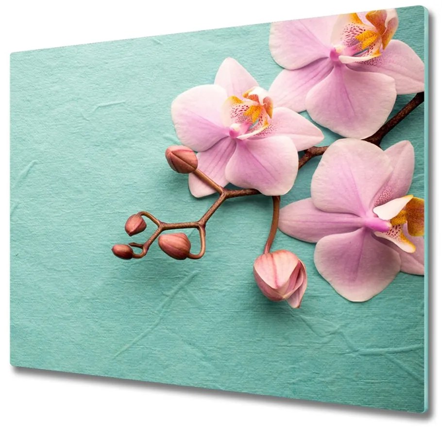 Üveg vágódeszka Orchidea 60x52 cm