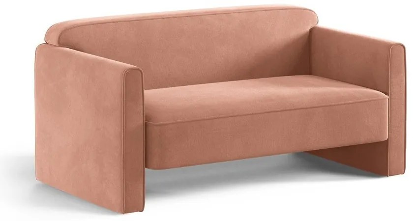 Rózsaszín bársony kanapé 140 cm Abby – Micadoni