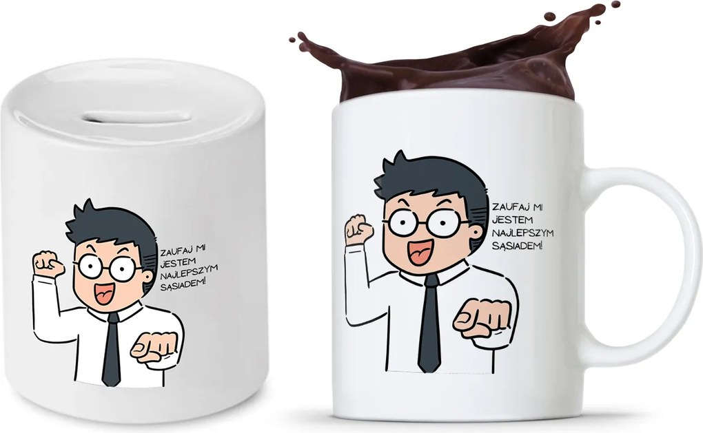 Szomszéd Szett Szomszéd Bögre Persely fényképes nyomtatással