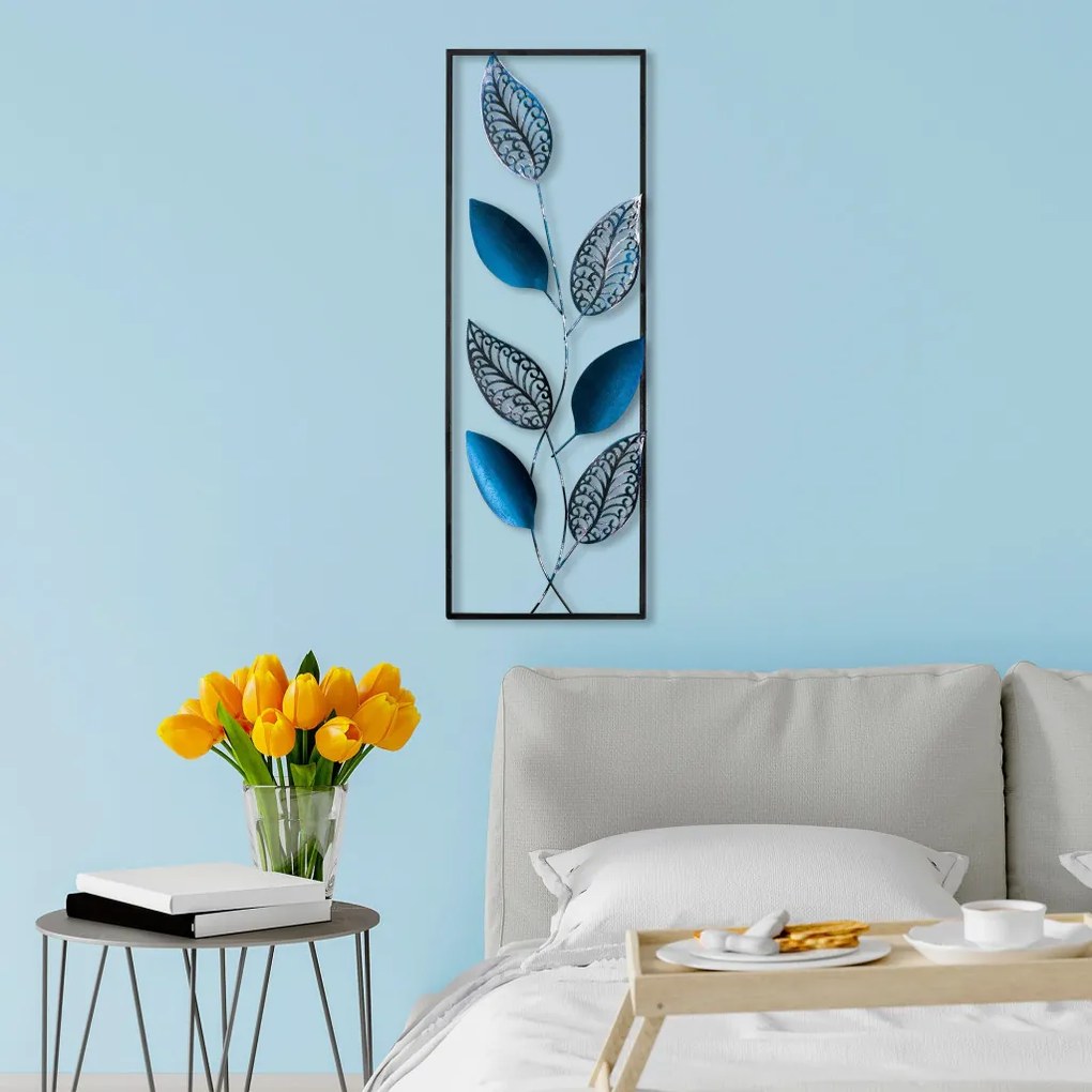 Leaf fém fali dekoráció, 32×90 cm – TR930DYU1236