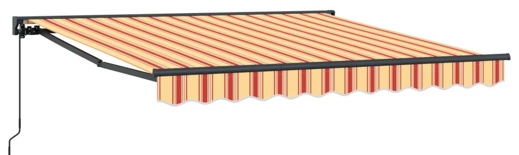 Kézi Kihúzható Napernyő - Sárga és Narancs, 300 x 250 cm