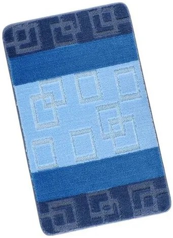 Bellatex Bany fürdőszoba szőnyeg Kocka kék, 60 x 100 cm