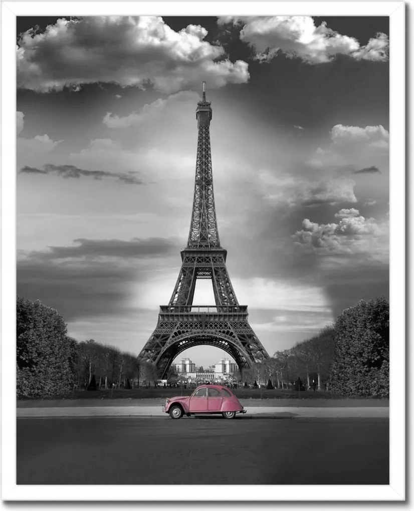 Poszterek keretben 40x50 Púderrózsaszín Franciaországban