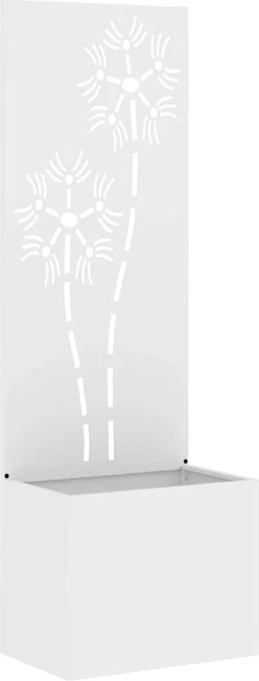 vidaXL Kertvédő vászon Fehér 50 x 140 cm Hidegen hengerelt acél