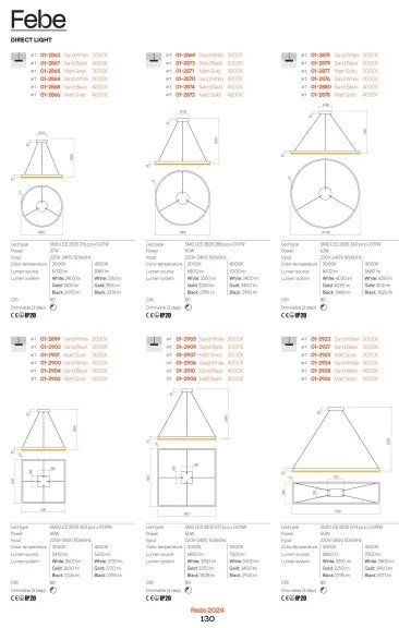 Redo 01-2835 - LED Dimmelhető fali lámpa FEBE LED/24W/230V arany