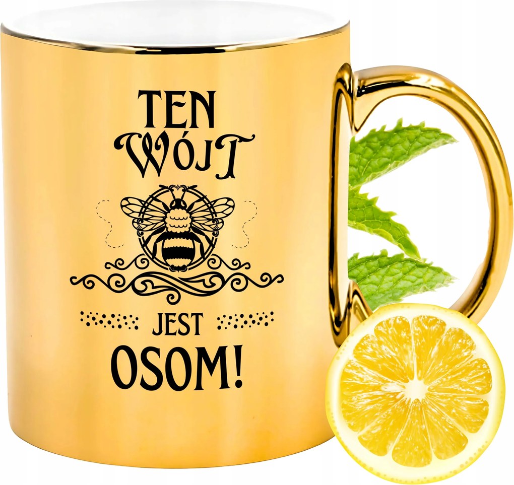 Prémium Arany Csillogó Bögre Ajándék Nyomtatott Fotóval