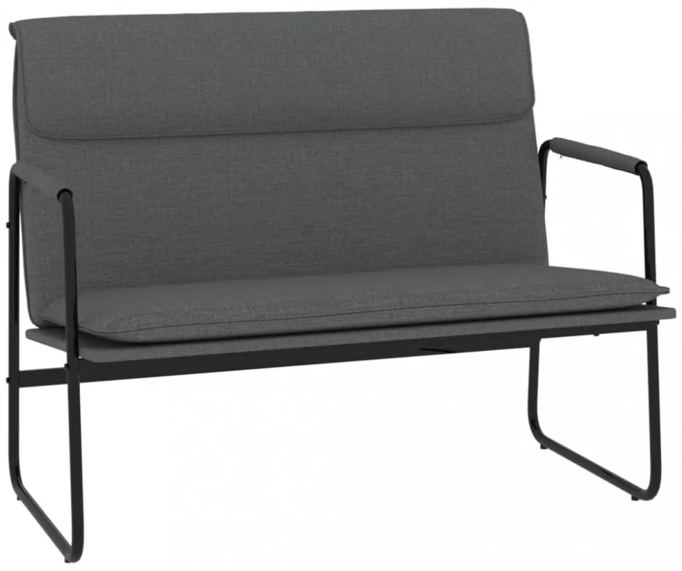 sötétszürke szövet pad 100 x 64 x 80 cm