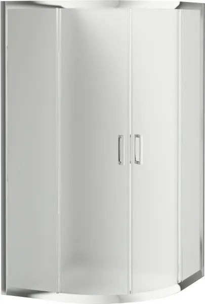 Funkia íves zuhanykabin_80_homokfúvott üveg_170 cm