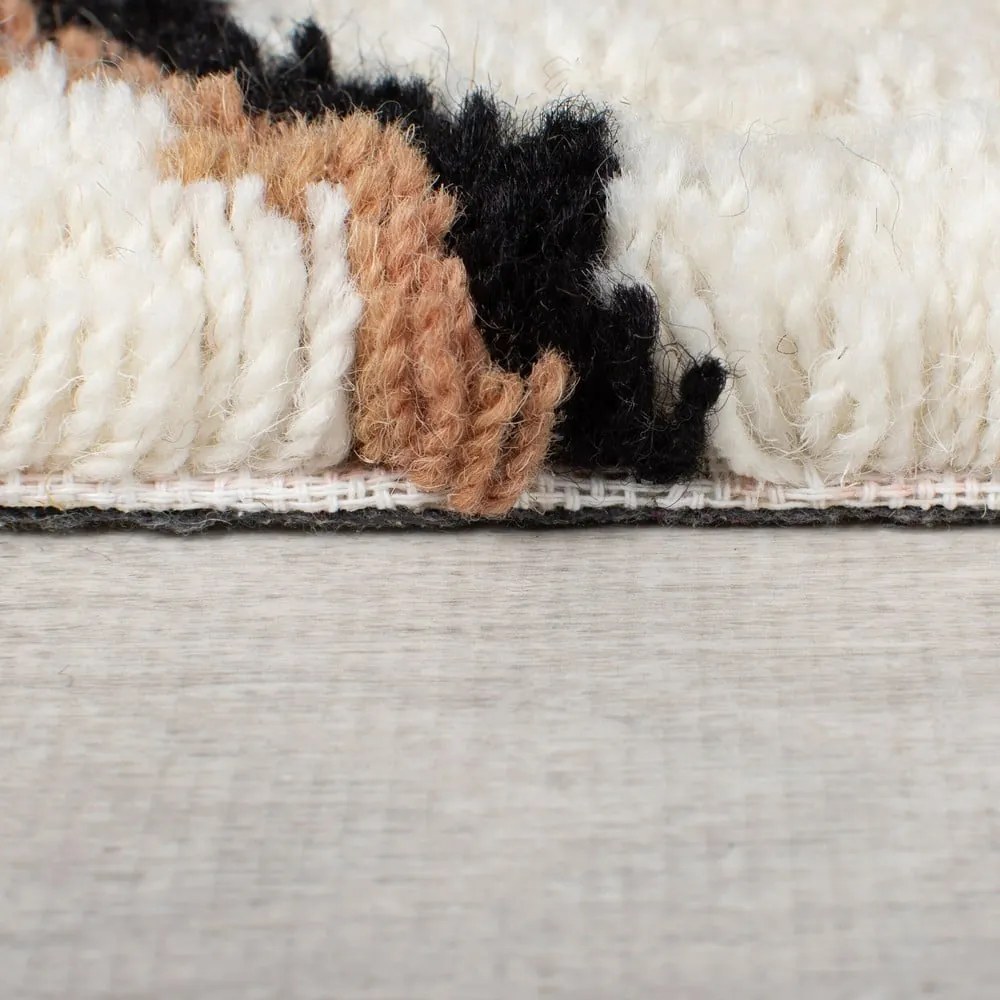 Krémszínű kézi szövésű gyapjú szőnyeg 200x290 cm Moroccan Midar – Flair Rugs