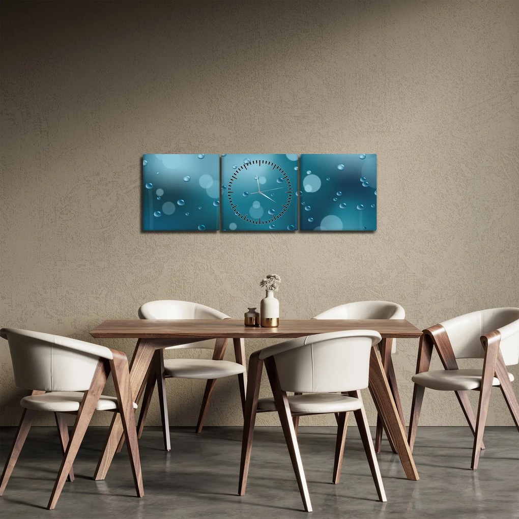 Cseppek képe (órával) (90x30 cm)