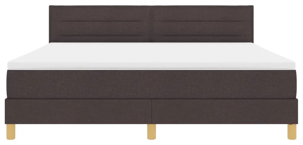 Box Spring Ágy matraccal Sötétbarna 180x200 cm Szövet