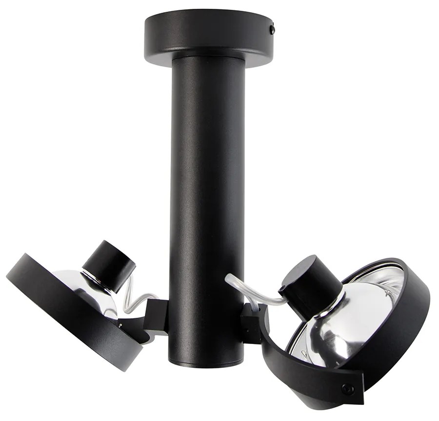 Modern fekete állítható spotlámpa 2-lámpás - Goes