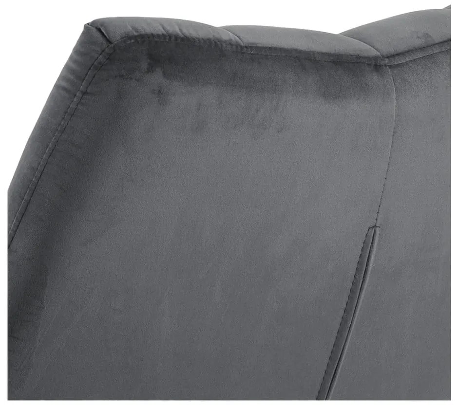 Szürke forgó bársony fotel Paris – Actona