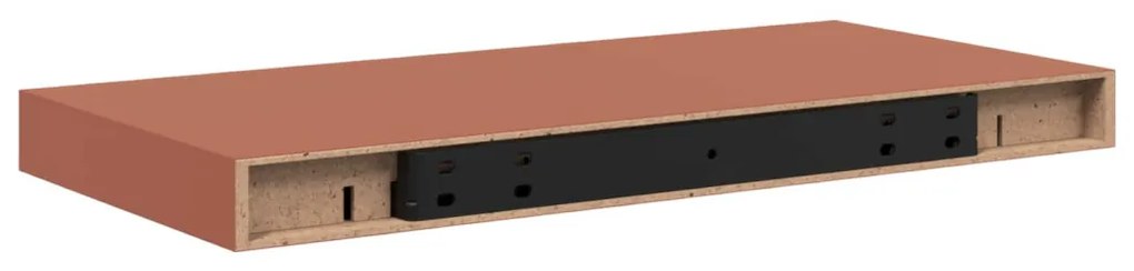 vidaXL Falpolc Falra szerelhető 2 pcs Piros 50 x 23 x 4 cm Faanyag