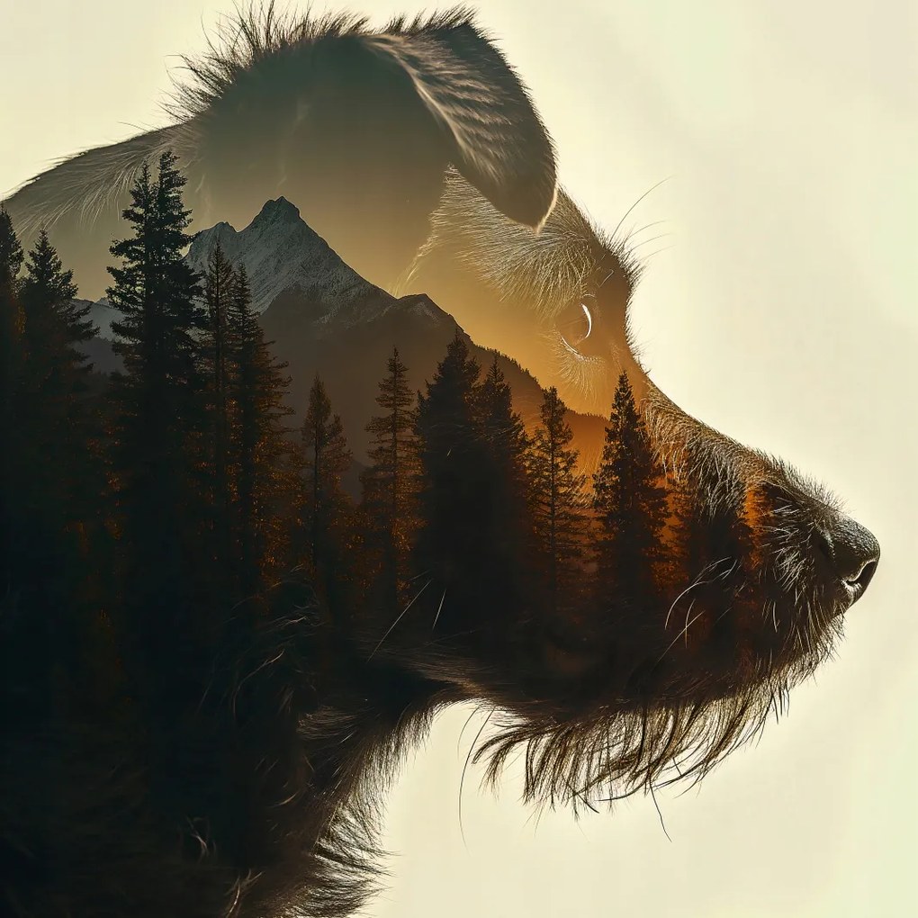 Poszter 60x60cm Kutyaszellem erdő