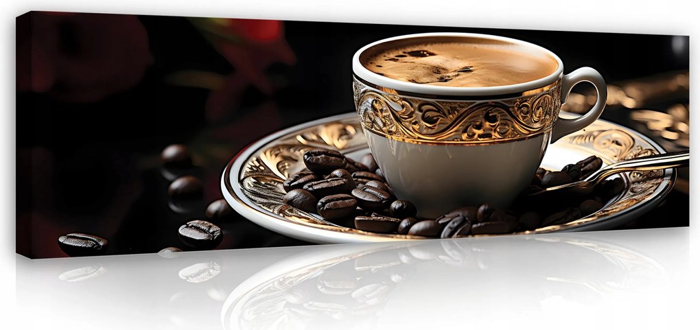 Vászonkép Kávéscsésze Konyha Modern Vászon Konyha Fal 145x45